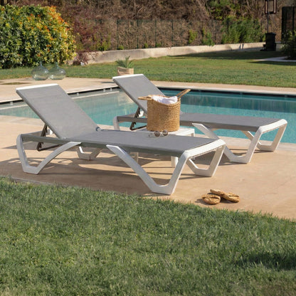 COSTA SUNBEDS + SIDE TABLE SET